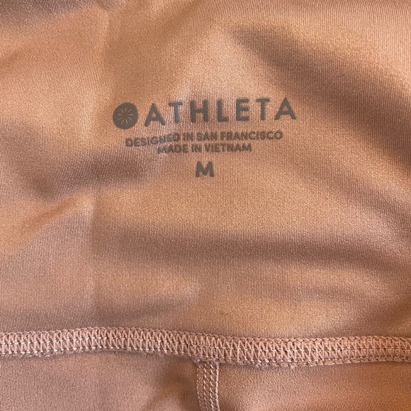 Athleta 3/4 Pink Sparkle Leggings - Picture 2 of 5